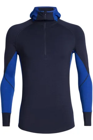 Icebreaker 260 Zone LS Half Zip Hoodblank-spacemaglietta tecnica