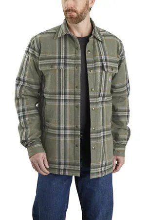 Carhartt Flannel Sherpa-Lined Shirtblank-spacegiacca tempo libero