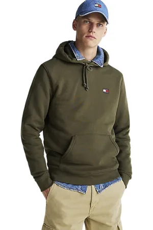 Tommy Hilfiger TJM Badge Ext Mblank-spacefelpa con cappuccio