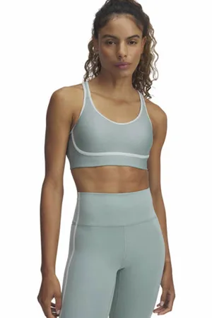 Under Armour Infinity Mid Piped Sports Wblank-spacereggiseno sportivo medio sostegno