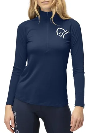 NORRØNA Norrøna pureUll Zip Neck Wsblank-spacemaglietta tecnica