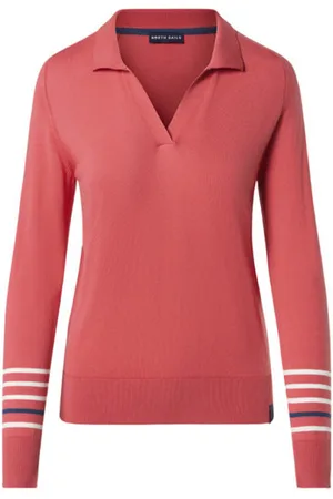 North Sails V Neck 14GG Knitwear Wblank-spacemaglia a maniche lunghe