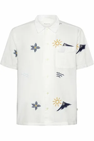 Knowledge Cotton Apparal Box fit Mblank-spacecamicia maniche corte