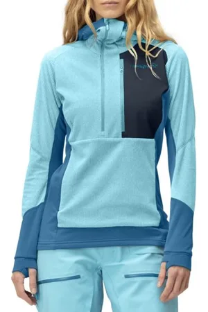 NORRØNA Lofoten Thermal Pro Hood Wsblank-spacefelpa in pile