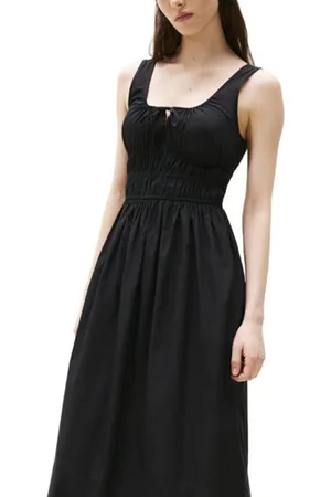 Tommy Hilfiger Rouche Midi Poplin Wblank-spacevestito