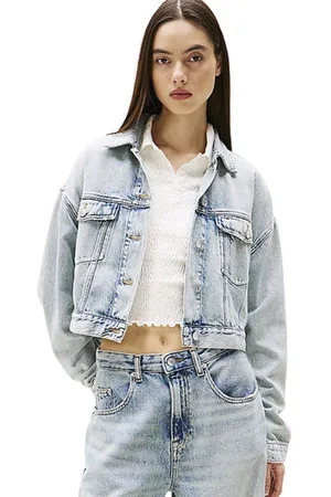 Tommy Hilfiger Trucker Crop Oversize Wblank-spacegiacca tempo libero