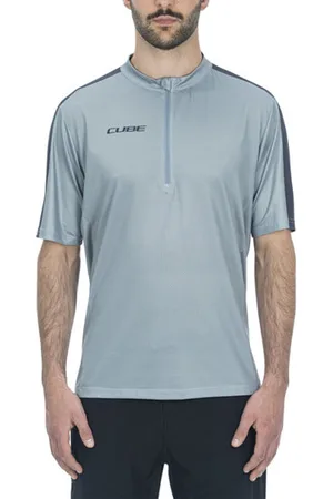Cube ATX Jersey Half Zip CMPT S/Sblank-spacemaglia ciclismo
