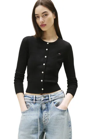 Tommy Hilfiger TJW Pointelle Cardiganblank-spacemaglia a maniche lunghe