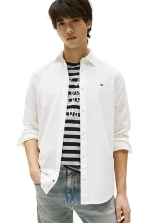 Tommy Hilfiger Linen Blend Mblank-spacecamicia maniche lunghe