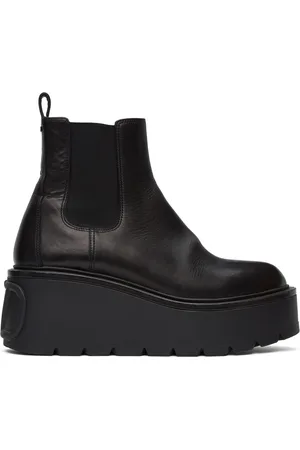 VALENTINO GARAVANI Leather VLogo Uniqueform Platform Boots
