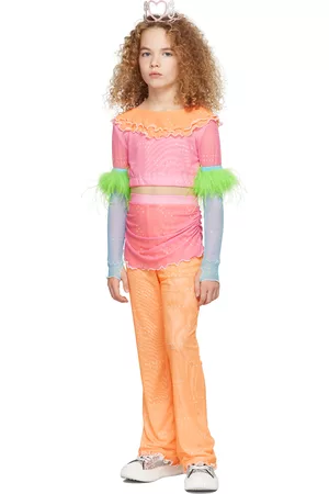 Poster Girl SSENSE Exclusive Kids Orange & Pink Elenora Trousers