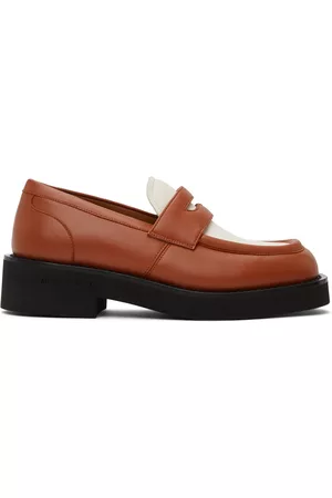 Marni Donna Scarpe stringate e mocassini - Orange & Off-White Leather Loafers