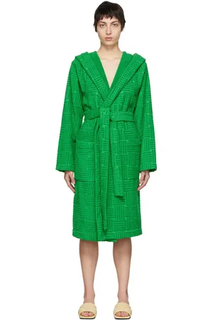 Bottega Veneta Green Intreccio Bath Robe
