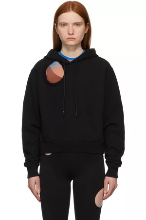 OFF-WHITE Donna Hoodies - Black Meteor Flag Hoodie