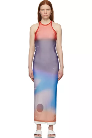 OFF-WHITE Donna Vestiti - Multicolor Blurred Rowing Dress