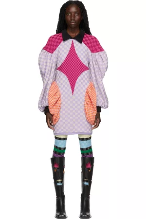 Andrej Gronau SSENSE Exclusive Multicolor Check Lurex Dress