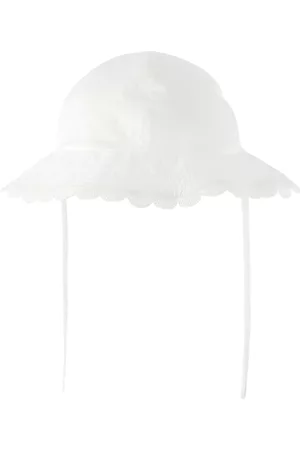Chloé Cappelli - Baby White Scalloped Bucket Hat