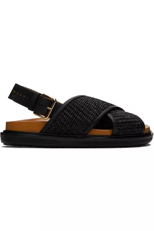 Marni Donna Sandali - Black Raffia Sandals