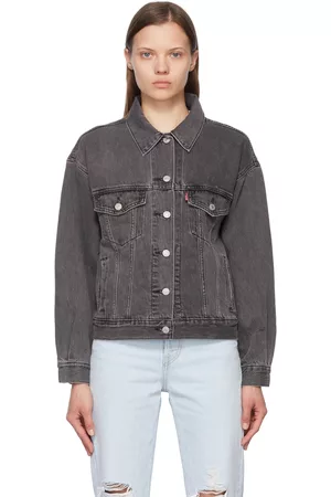 Levi's Donna Giacche - Black 90's Trucker Denim Jacket