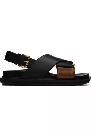 Marni Donna Sandali - Black & Brown Fussbett Sandals