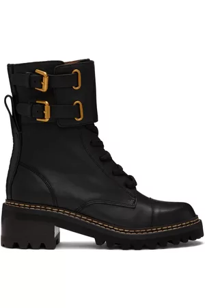 See by Chloé Donna Stivali - Black Mallory Combat Boots