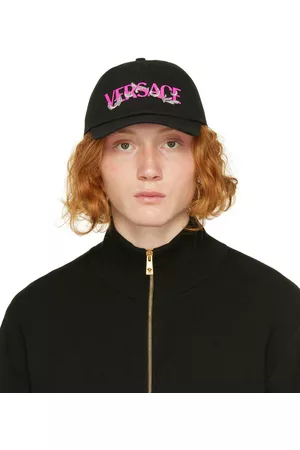 VERSACE Uomo Cappelli con visiera - Black Logo Cap