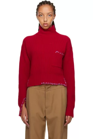 Marni Donna Maglioni a collo alto - Red Droptail Sweater