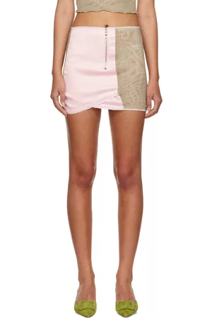 Poster Girl SSENSE Exclusive Pink & Taupe Teddy Miniskirt