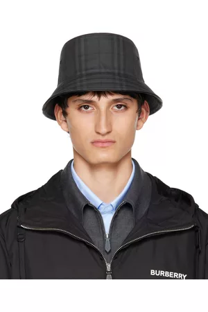Burberry Gray Vintage Check Bucket Hat