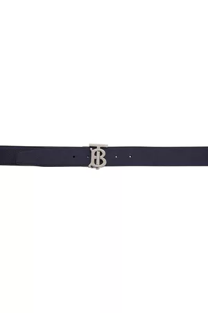 Burberry Uomo Cinture - Reversible Navy & Black Monogram TB Belt