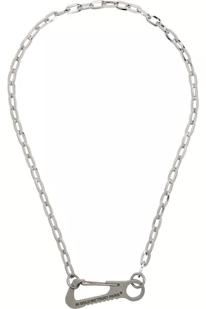 In Gold We Trust Uomo Collane - Silver Carabiner Chain Necklace