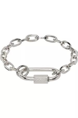 In Gold We Trust Uomo Bracciali - Silver Link On Chain Bracelet