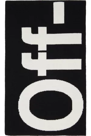 OFF-WHITE Donna Sciarpe - Black & White Logo Scarf