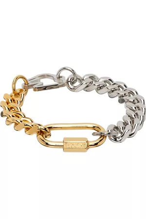 In Gold We Trust Uomo Bracciali - Gold & Silver Curb Chain Bracelet