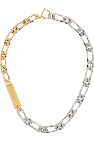 In Gold We Trust Silver & Figaro Mix Necklace