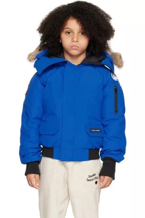 Canada Goose Kids White Rundle Down Bomber Jacket