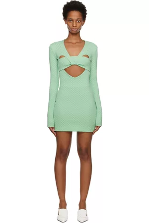 AMBUSH Donna Vestiti di maglina - Green Monogram Minidress