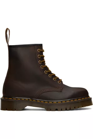 Dr. Martens Uomo Stivali - Brown 1460 Bex Crazy Horse Boots