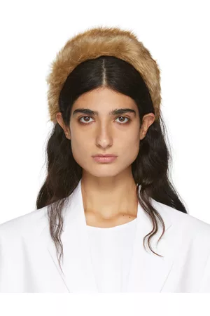 Maison Margiela Donna Accessori per capelli - Brown Faux-Fur Headband