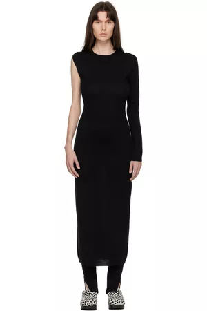 Totême Donna Vestiti lunghi - Black Wrap Maxi Dress