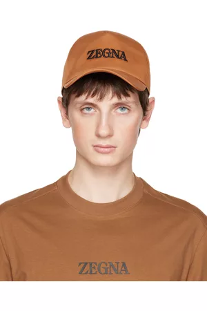 Z Zegna Uomo Cappelli con visiera - Orange Embroidered Cap