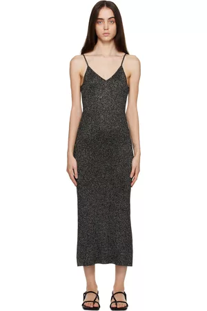 Proenza Schouler Donna Vestiti lunghi - Black V-Neck Maxi Dress