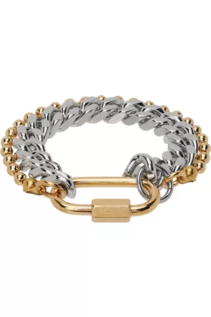 In Gold We Trust Silver & Gold Curb Chain Bracelet