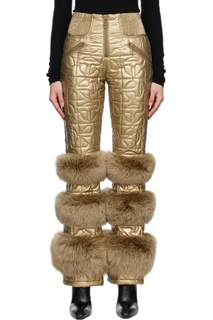 Moose Knuckles Gold Telfar Edition Quilted Bomber Trousers