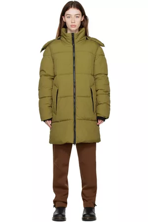 The Very Warm Donna Giacche - Green Long Hooded Puffer Jacket