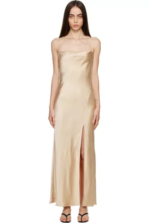 Third Form Donna Vestiti lunghi - Beige Split Slip Maxi Dress