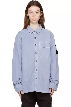 C.P. Company Donna Portafogli e portamonete - Blue Flap Pocket Shirt