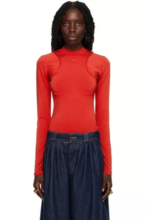 Jean Paul Gaultier Donna T-shirt - Red Cyber Armhole Long Sleeve T-Shirt