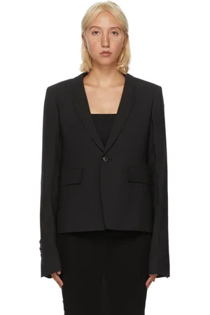 Rick Owens Black Wool Soft Blazer
