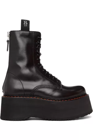 R13 Donna Stivali stringati - Double Stacked Platform Lace-Up Boots